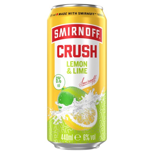 Smirnoff Crush Lemon & Lime 440ml