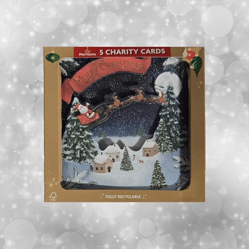 Morrisons Santa Night Scene Cards 