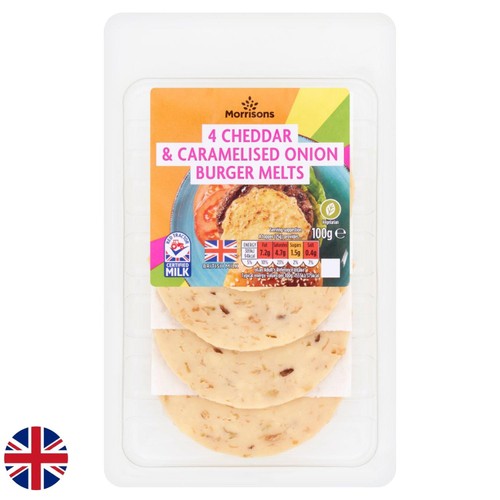 Morrisons Summer Cheddar & Caramelised Onion Burger Melts 