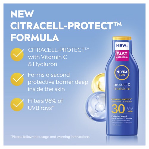 NIVEA SUN Protect & Moisture Sun Cream Lotion SPF30 