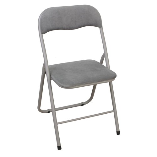 Morrisons Velvet Grey Folding Chair