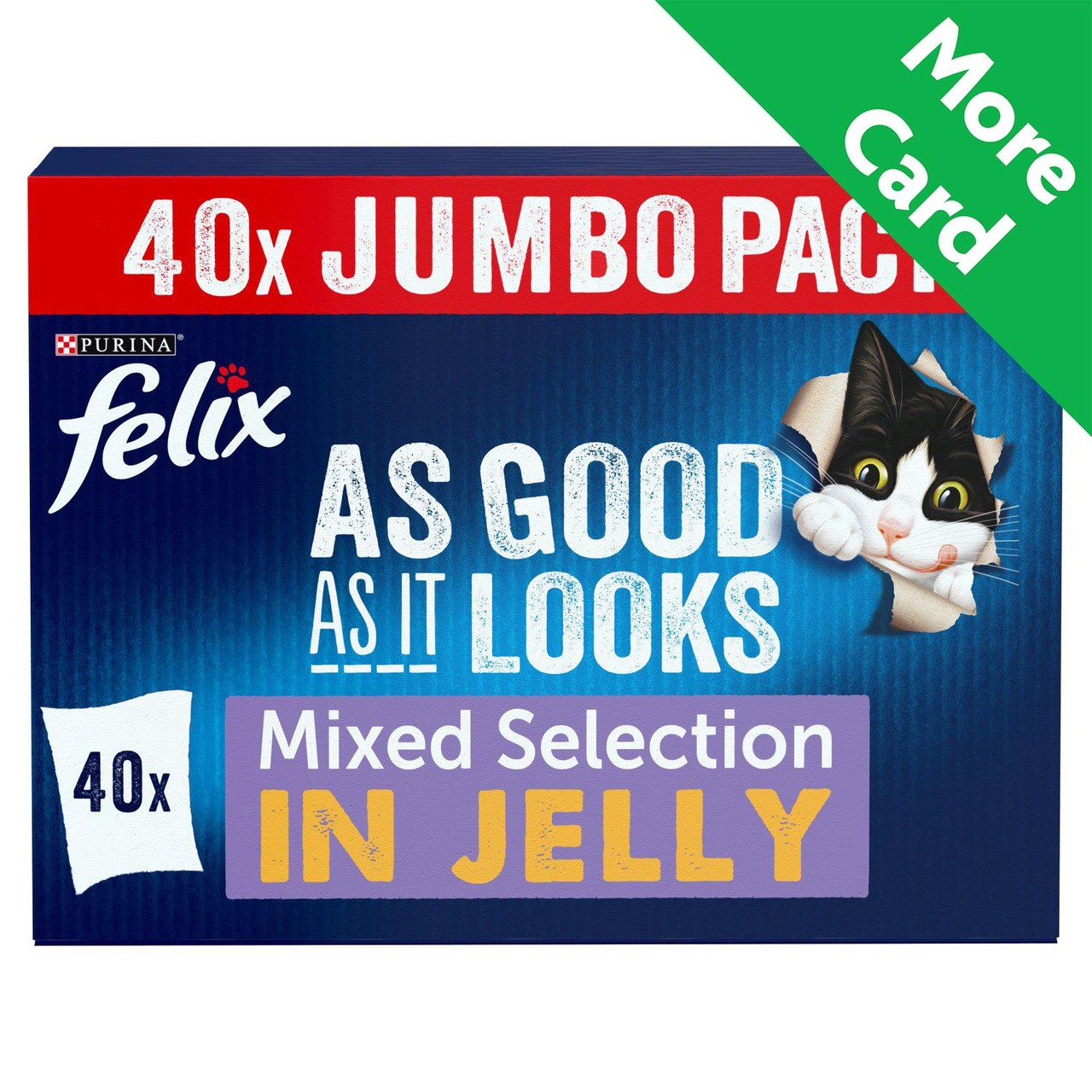 FELIX As Good As it Looks Senior 7+ Mixed in Jelly Wet Cat Food 40x85g