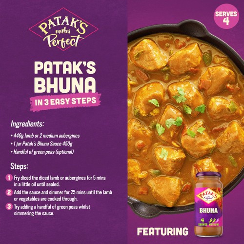 Patak's Bhuna Indian Cooking Curry Sauce 450g