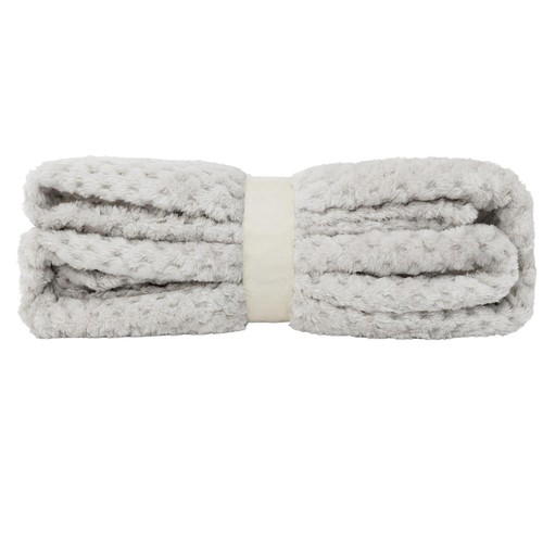 Morrisons Diamond Fleece Throw 200X200Cm Cream