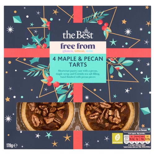 Morrisons Free From The Best 4 Salted Maple Pecan Tarts 170g