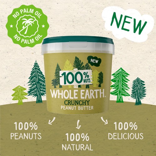 Whole Earth 100% Crunchy Peanut Butter 1kg