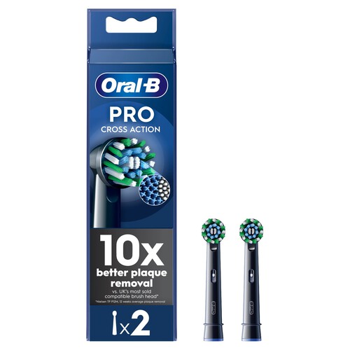 Oral-B Cross Action Black Electric Toothbrush Heads 