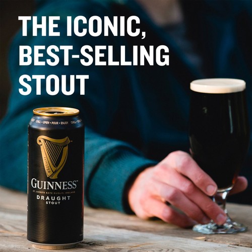Guinness Draught Stout Beer 4.1% vol Cans