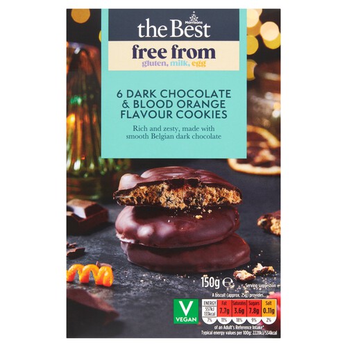 Morrisons The Best Free From Blood Orange Chocolate Cookies 