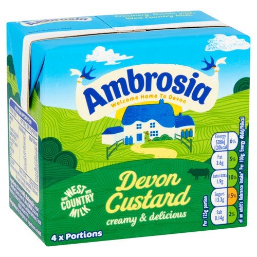 Ambrosia Devon Custard Dessert Carton 500g