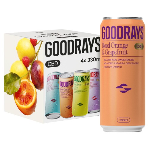 Goodrays CBD Infused Sparkling Mixed Flavour 