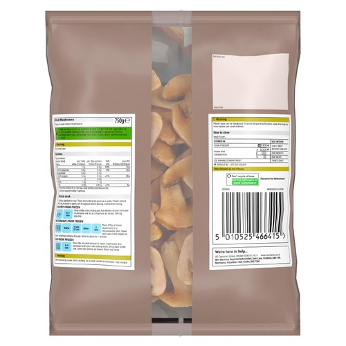 Morrisons Sliced Mushrooms  750g