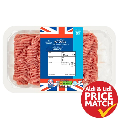 Morrisons British Minced Pork 5% Fat 