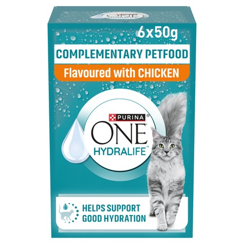 PURINA ONE HYDRALIFE with Chicken Liquid Cat Supplement 6x50g