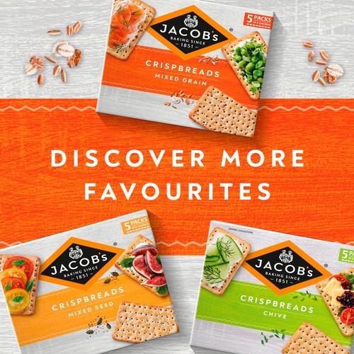 Jacob's Crispbreads Mixed Grain Crackers 