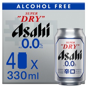 Asahi Super Dry 4x330ml 0.0% Abv