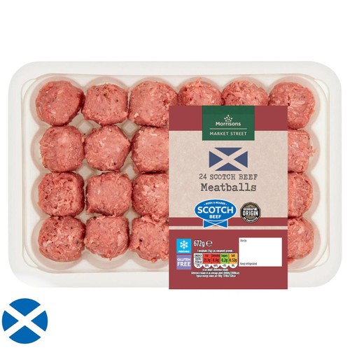 Morrisons Scottish Beef Meatballs 672G