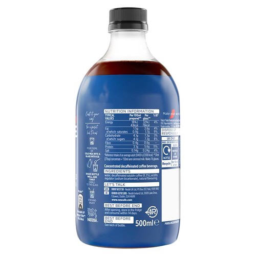 Nescafe Decaff Espresso Coffee Concentrate 500ml