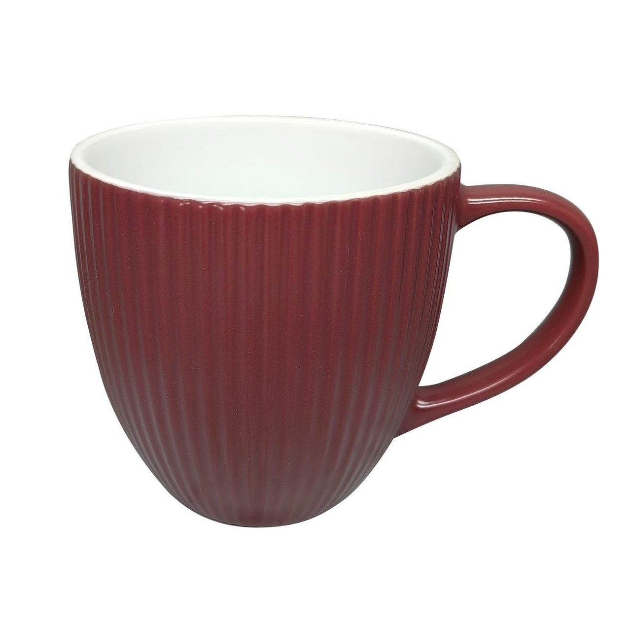 Nutmeg Home Ridged Value Mug Burgundy