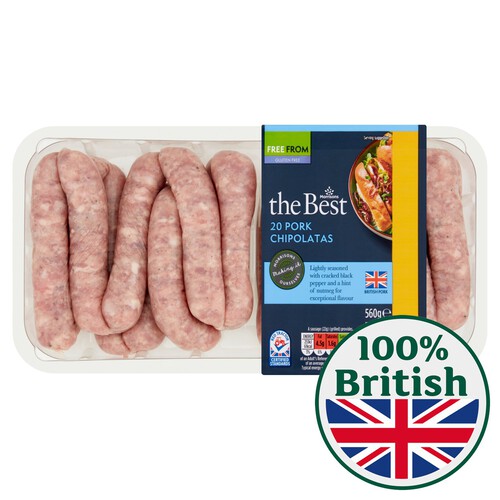 Morrisons The Best 20 Pork Chipolatas