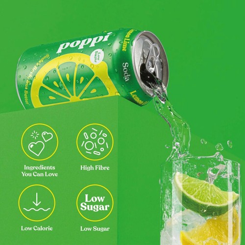 Poppi Lemon & Lime 4 x 330ml