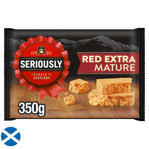 Seriously Strong Original Scottish Extra Mature Red Cheddar 350g