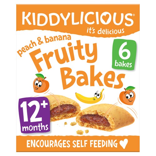 Kiddylicious Peach & Banana Fruity Bakes Baby Snacks 