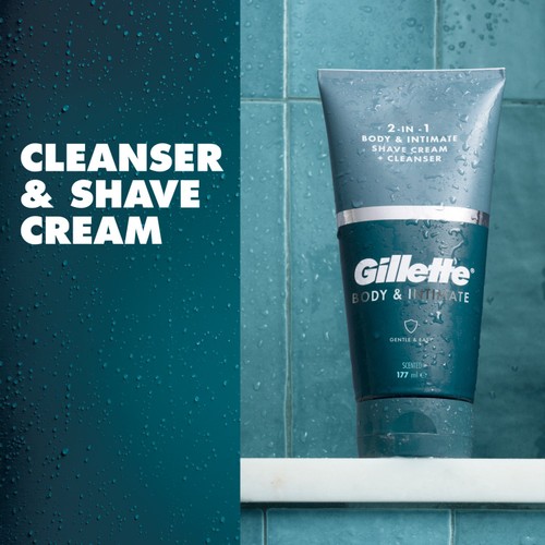 Gillette Male Intimate Shaving Cream + Cleanser 