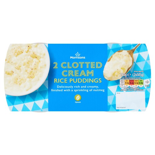 Morrisons 2 Clotted Cream Rice Puddings