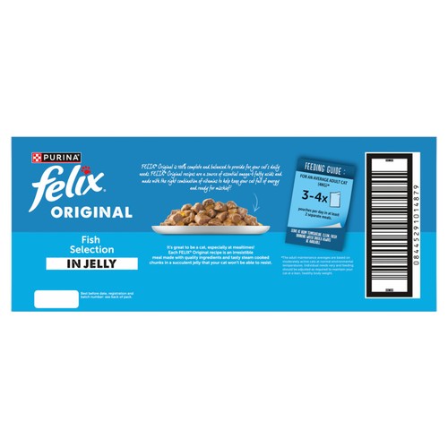 FELIX Original Fish Selection in Jelly Wet Cat Food 40x85g