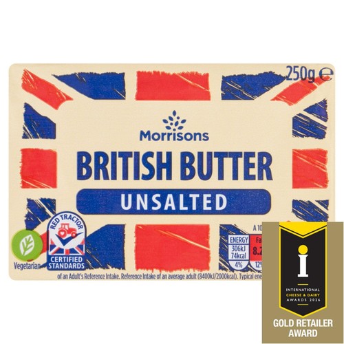 Morrisons Unsalted British Butter   250g