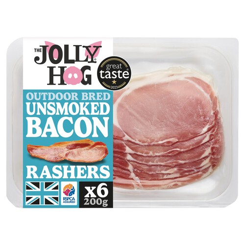 The Jolly Hog Unsmoked Dry Cure Back Bacon