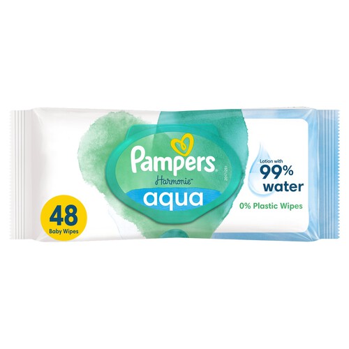 Pampers Harmonie Aqua Baby Wipes Plastic Free