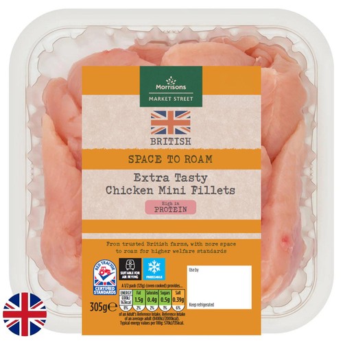 Morrisons Space To Roam Extra Tasty Chicken Mini Fillets 305g