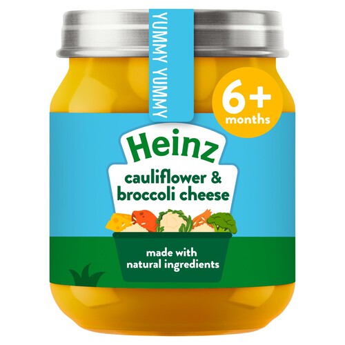 Heinz By Nature Cauliflower & Broccoli Cheese Baby Food Jar 6+ Months 