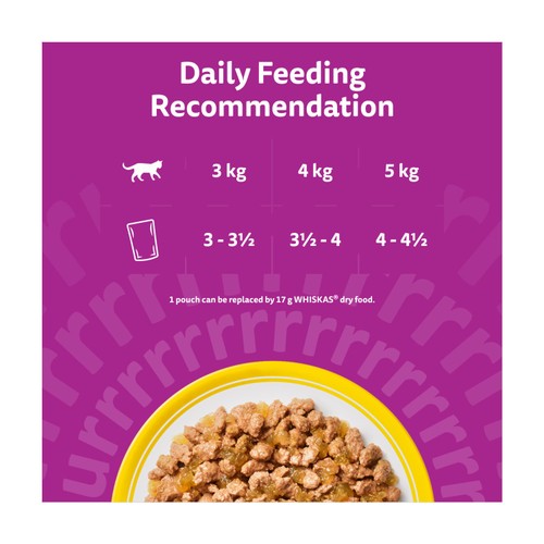 Whiskas Senior 11+ Poultry Feasts Wet Cat Food Pouches in Jelly 12 x 85g