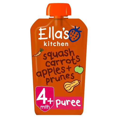 Ella's Kitchen Squash, Carrots, Apples + Prunes Baby Food Pouch 4+ Months