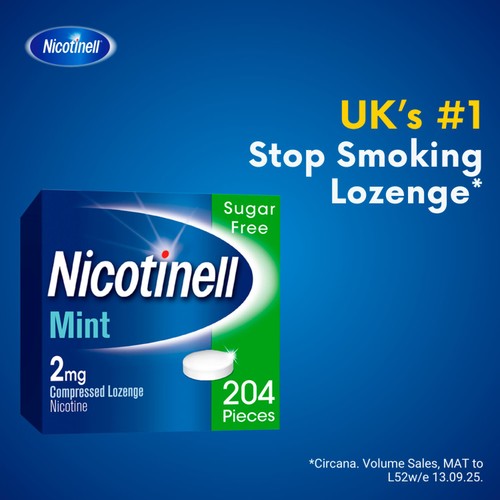 Nicotinell Stop Smoking Aid Nicotine Lozenge 2mg Mint