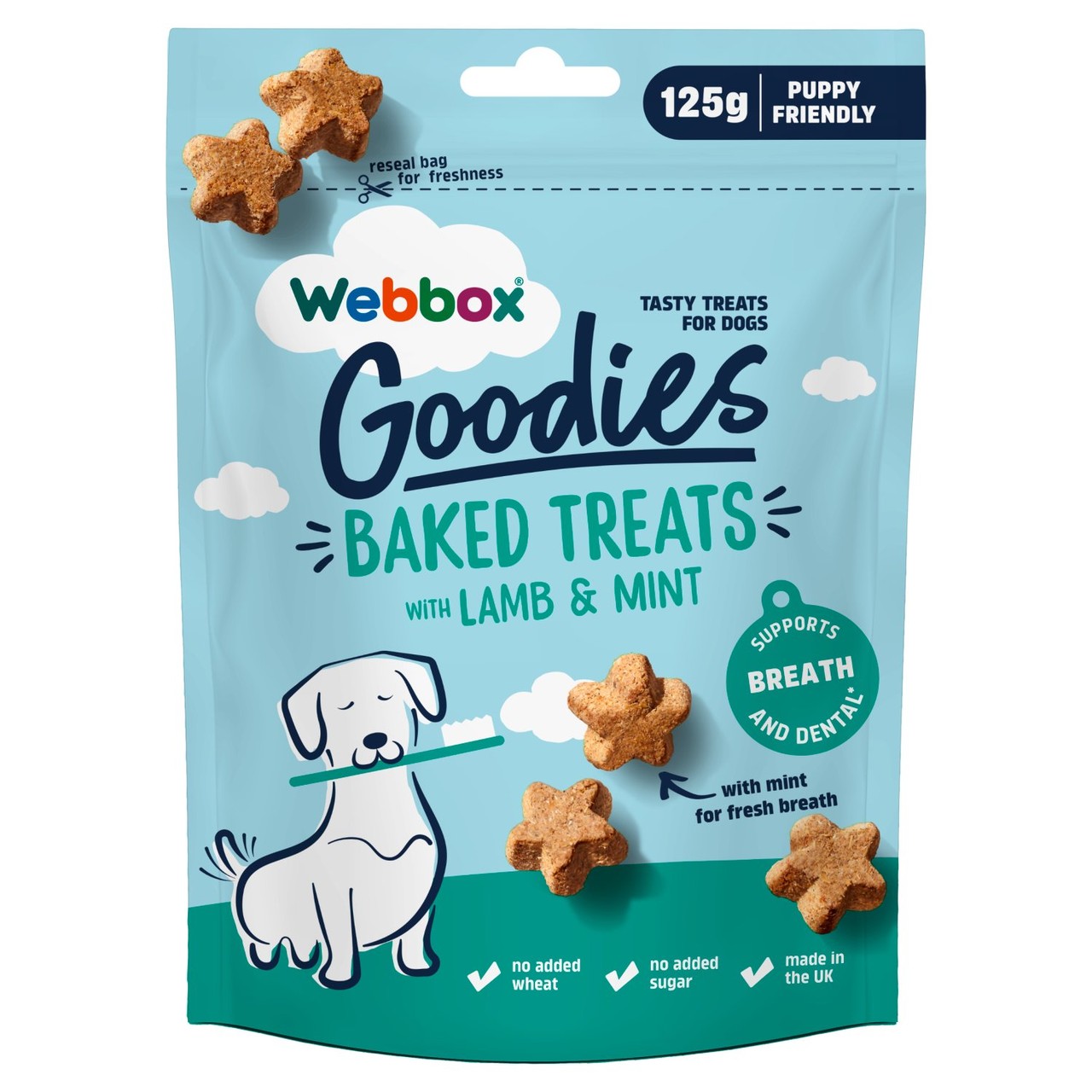 Webbox Goodies Baked Treats with Lamb & Mint 125g