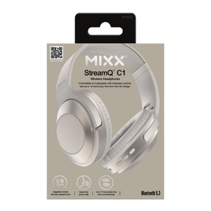 Mixx StreamQ C1 Over Ear Wireless Bluetooth Headphones Champagne