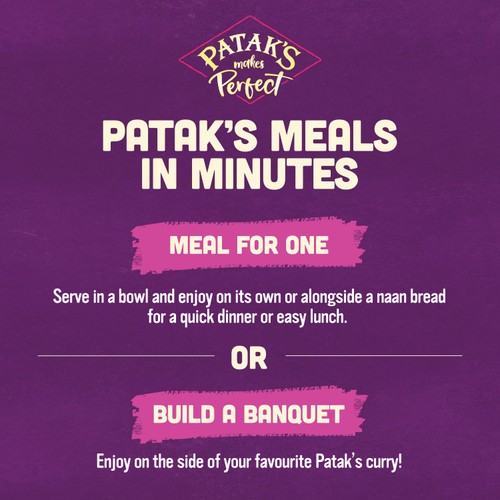 Patak's Indian Vegetable Biryani Microwave Rice Ready Meal 270g