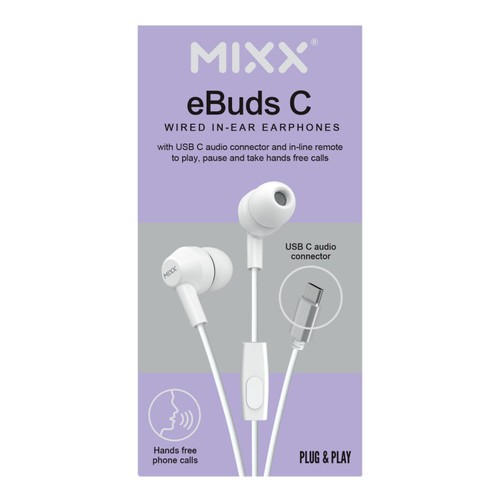 Mixx eBuds C White Wired Earphones