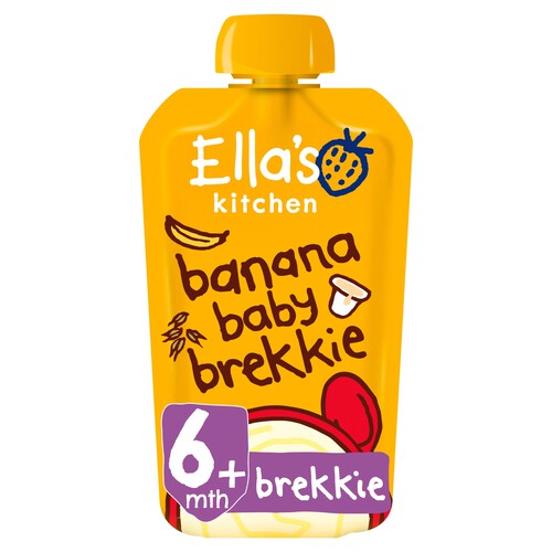 Ella's Kitchen Banana Baby Brekkie Baby Food Breakfast Pouch 6+ Months 