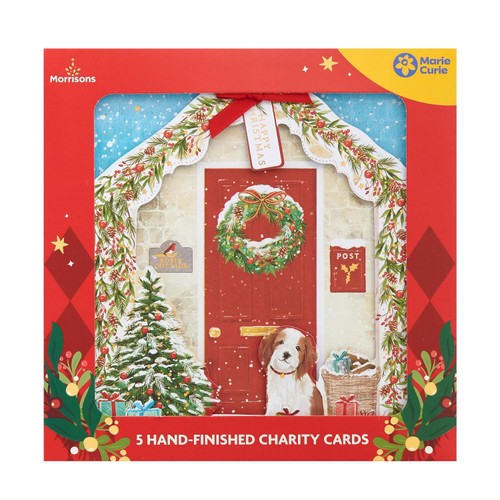 Morrisons House With Red Door Cards Packaged Cards 5Pk