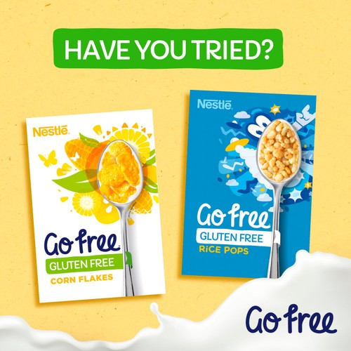 Nestle Go Free Gluten Free Honey Nut Flakes Cereal 350g