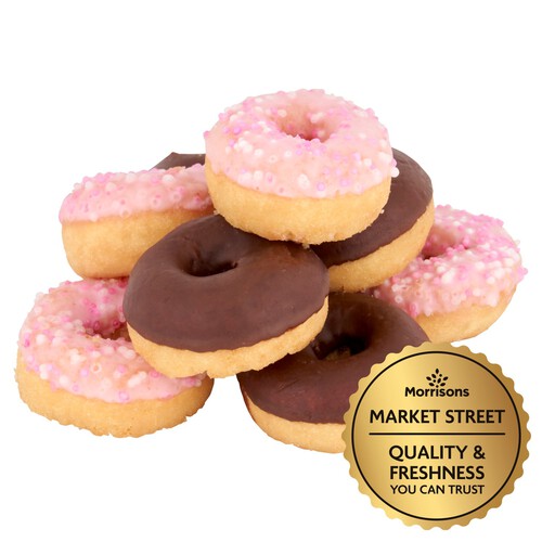 Market Street Chocolate & Raspberry Mini Doughnuts 8 Pack