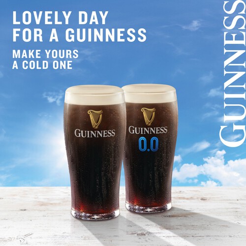 Guinness Draught Alcohol Free Stout Beer 0.0% vol Cans