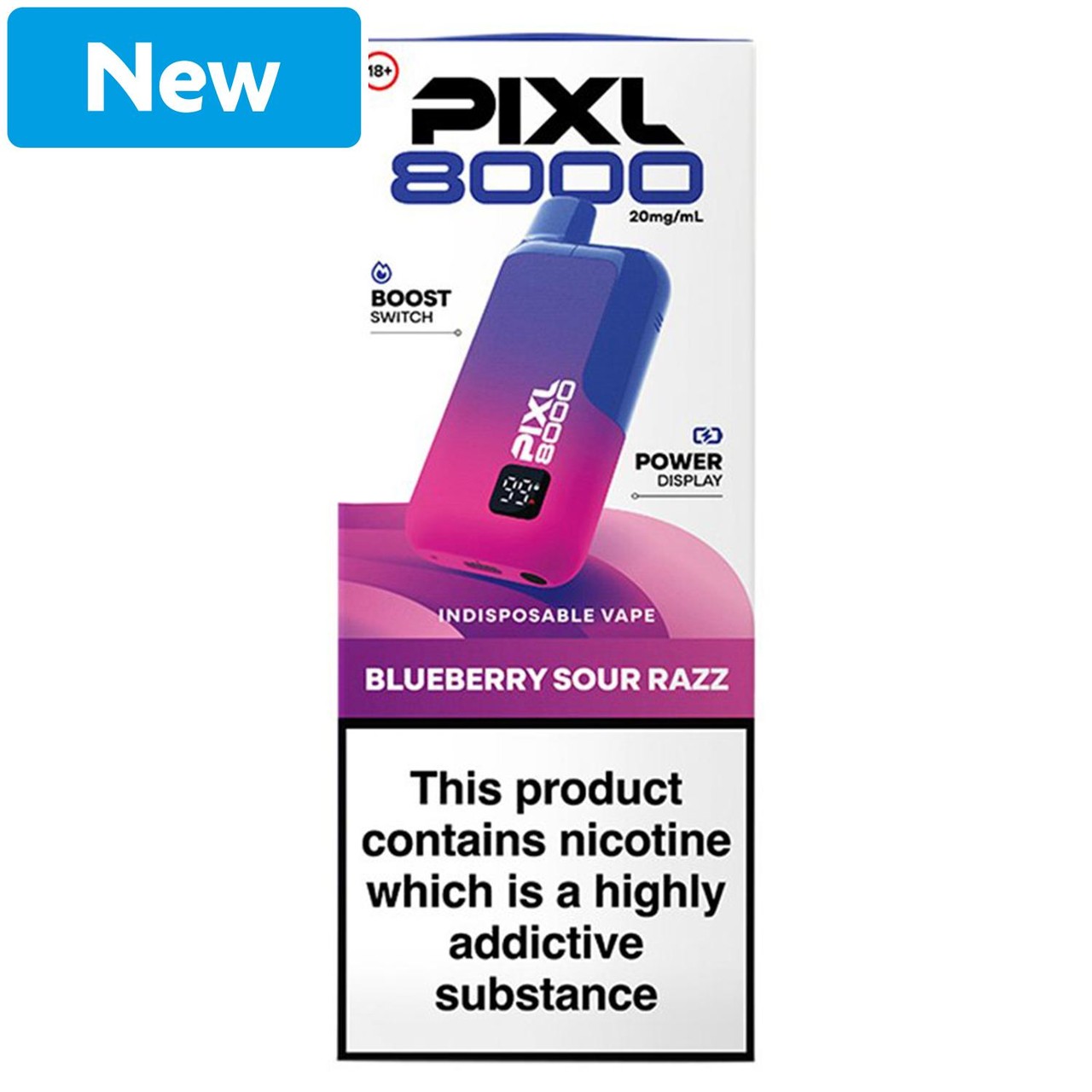 Pixl 8000 Blueberry Sour Razz 20mg Kits