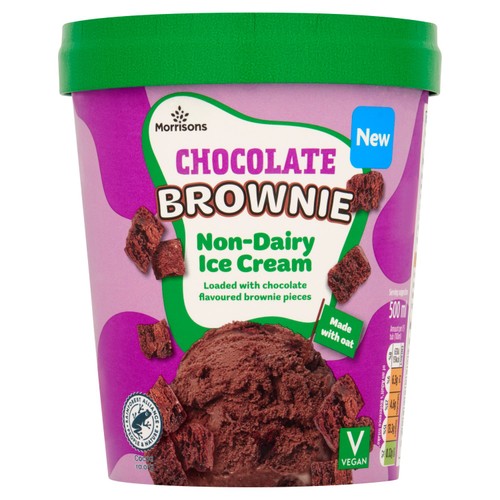 Morrisons Non Dairy Chocolate Brownie Ice Cream