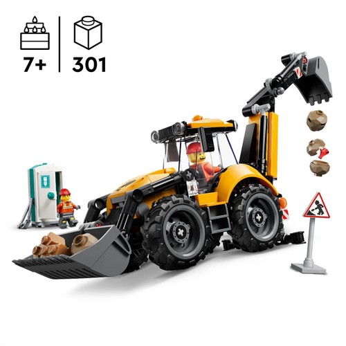 Lego City Great Vehicles Yellow Backhoe Loader 60480